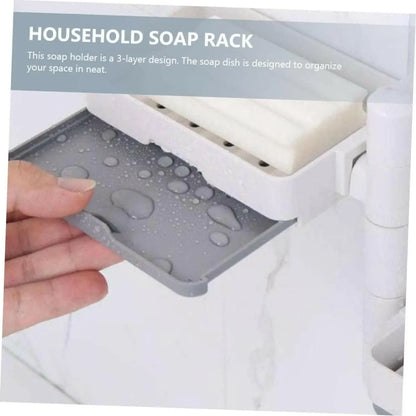 household soap rack this soap holder is a 3 layer design, the soap dish is designed to organize your space in neat